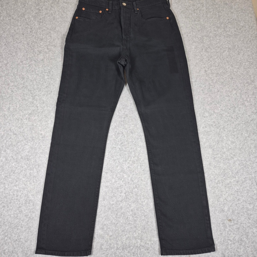 NWOT Levi's 501 Original Fit Jeans Mens 30x30 Black Stretch Button Fly Straight